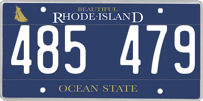 RI license plate 485479