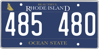 RI license plate 485480