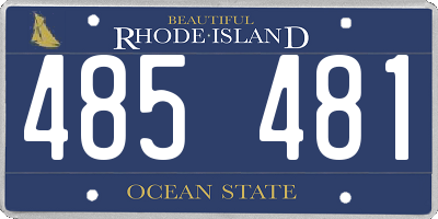 RI license plate 485481
