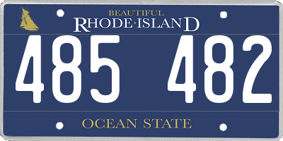 RI license plate 485482