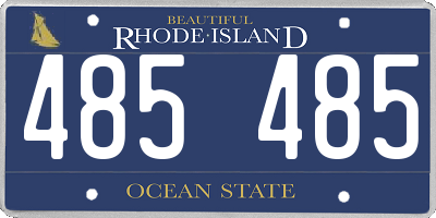 RI license plate 485485