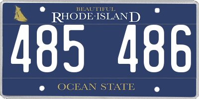 RI license plate 485486