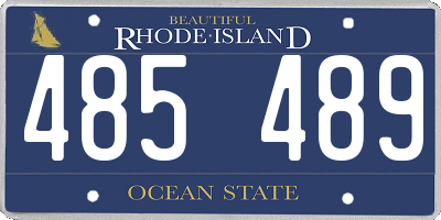 RI license plate 485489