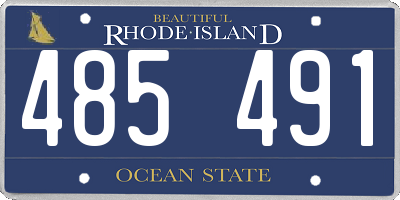 RI license plate 485491