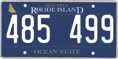 RI license plate 485499