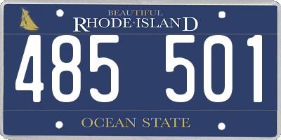 RI license plate 485501