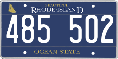 RI license plate 485502