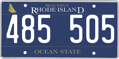 RI license plate 485505
