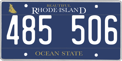RI license plate 485506