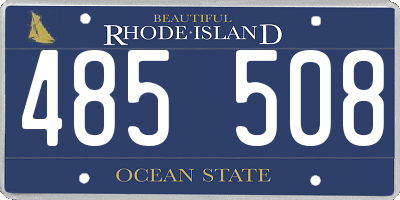RI license plate 485508