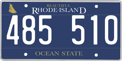 RI license plate 485510