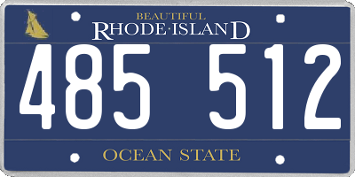 RI license plate 485512