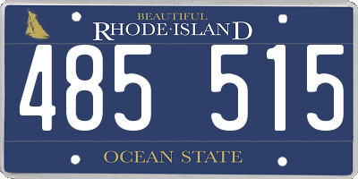 RI license plate 485515