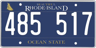 RI license plate 485517