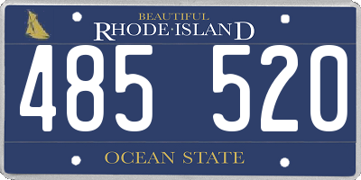 RI license plate 485520
