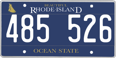 RI license plate 485526