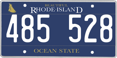 RI license plate 485528