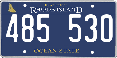 RI license plate 485530