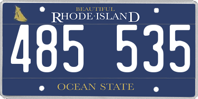 RI license plate 485535