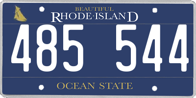 RI license plate 485544