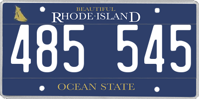 RI license plate 485545