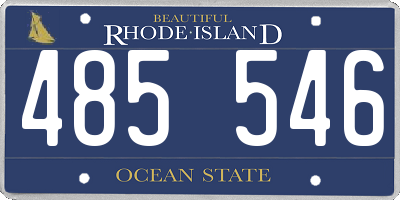 RI license plate 485546