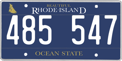 RI license plate 485547