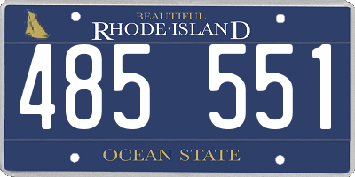 RI license plate 485551