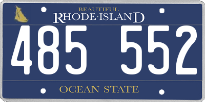 RI license plate 485552