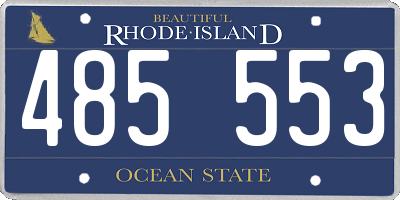 RI license plate 485553