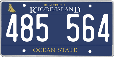 RI license plate 485564
