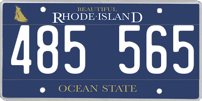 RI license plate 485565