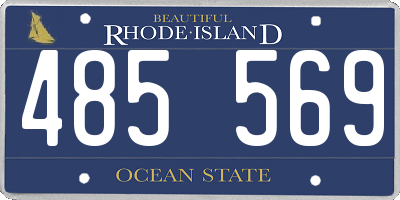 RI license plate 485569
