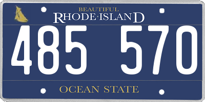 RI license plate 485570