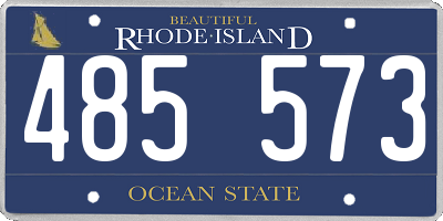 RI license plate 485573