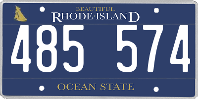 RI license plate 485574