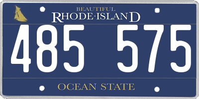 RI license plate 485575