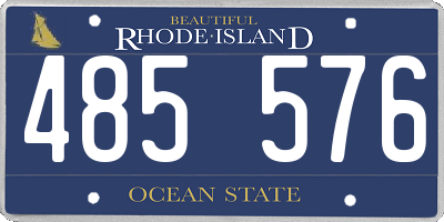 RI license plate 485576