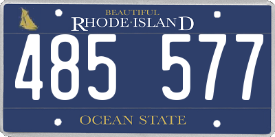 RI license plate 485577