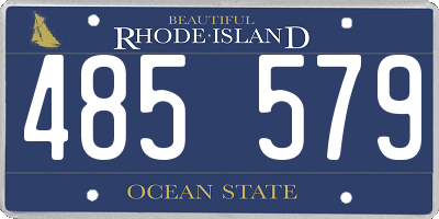 RI license plate 485579