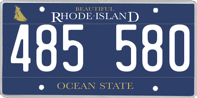 RI license plate 485580