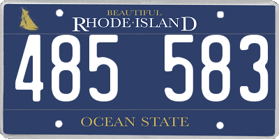 RI license plate 485583