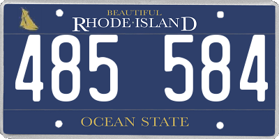 RI license plate 485584