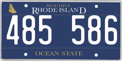 RI license plate 485586