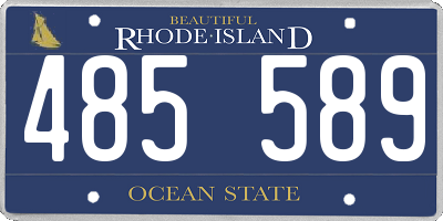 RI license plate 485589