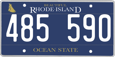 RI license plate 485590