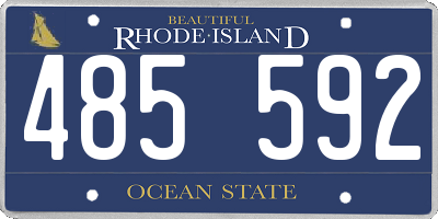 RI license plate 485592