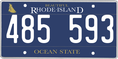 RI license plate 485593