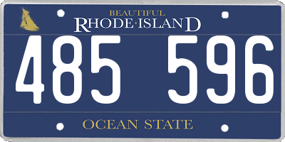 RI license plate 485596