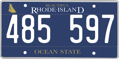 RI license plate 485597